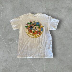 Vintage Disney Mickey Mouse Christmas Cartoon T-Shirt